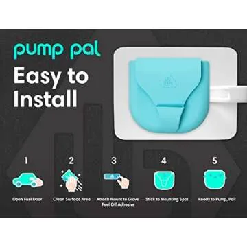 Pump Pal Reusable Fueling Glove | Protect Hands from Filthy Gas Pump Handles and Keypads | Easy Install, Attaches with Magnets Inside Your Gas Tank | Universal Size, One Hand Easy Slip-On | (Blue)