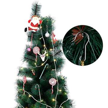 Hotop Christmas Ornament Hooks - 100 Durable Metal Wire Hangers