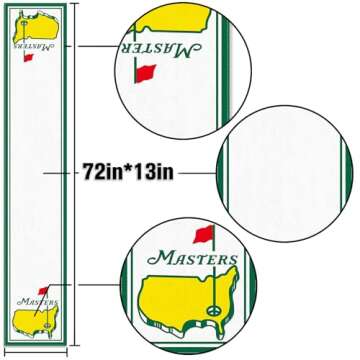 Buxiuer Masters Tournament Table Runner - Golf Party Table Decor (13" x 72")