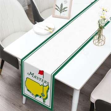 Buxiuer Masters Tournament Table Runner 100% Linen