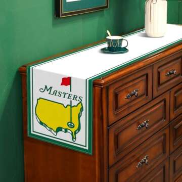 Buxiuer Masters Tournament Table Runner 100% Linen