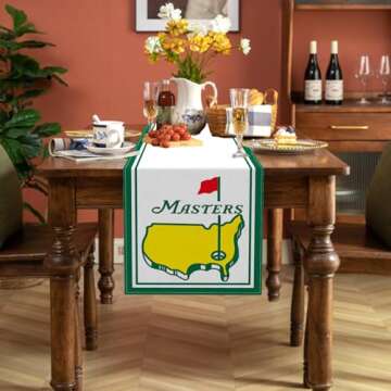 Buxiuer Masters Tournament Table Runner 100% Linen