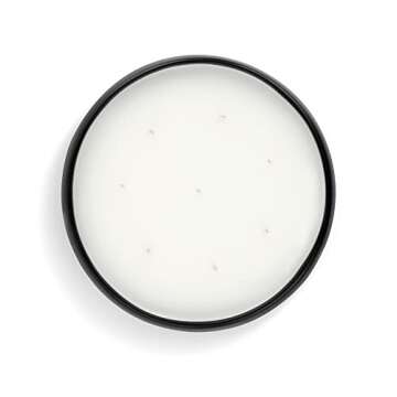 DEMDACO Round Cashmere Scent Black 10 Inch Soy and Ceramic 8 Wick Candle and Holder