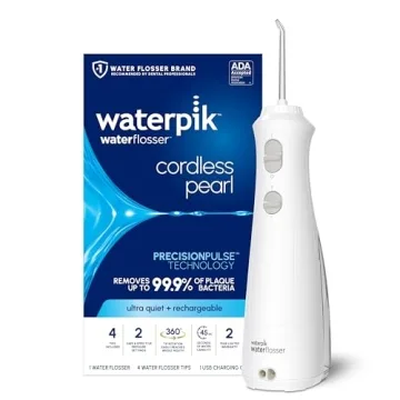 Waterpik Cordless Pearl Rechargeable Portable Water Flosser for Teeth, Gums, Braces Care and Travel ...