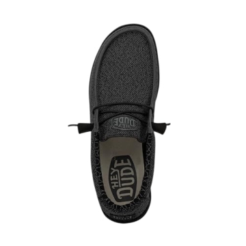 Hey Dude Men's Wally Sox Micro Total Black Loafers