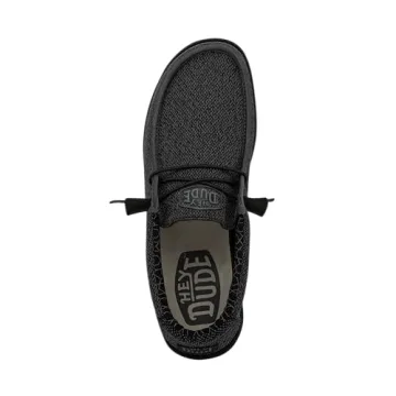 Hey Dude Men's Wally Sox Micro Total Black Loafers