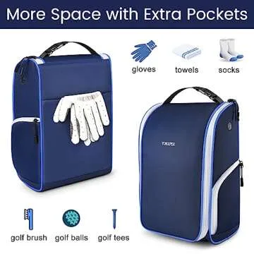 YOREPEK Golf Shoe Bag with 3 Pockets and Ventilation