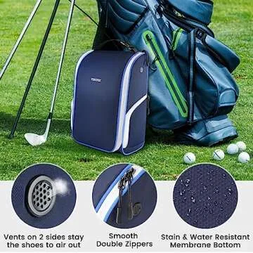 YOREPEK Golf Shoe Bag with 3 Pockets and Ventilation