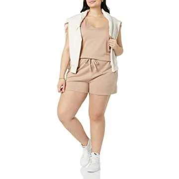 Amazon Essentials Women's Studio Terry Fleece Romper, Mushroom Brown, XX-Large