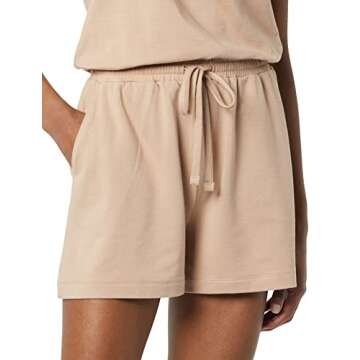 Amazon Essentials Women's Studio Terry Fleece Romper, Mushroom Brown, XX-Large