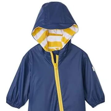 Hatley baby-boys Terry Lined Rain Suit