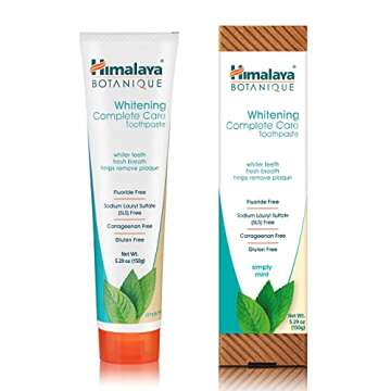 Himalaya Botanique Whitening Complete Care Toothpaste, Teeth Whitening, Fights Plaque, Fluoride Free...