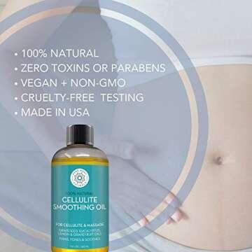Pure Body Naturals Anti Cellulite Oil for Skin Firming