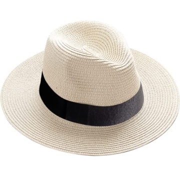 Women’s Wide Brim Straw Hat with Sun Protection