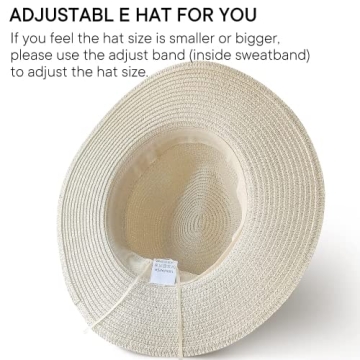 Women’s Wide Brim Straw Hat with Sun Protection