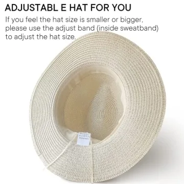 Women’s Wide Brim Straw Hat with Sun Protection