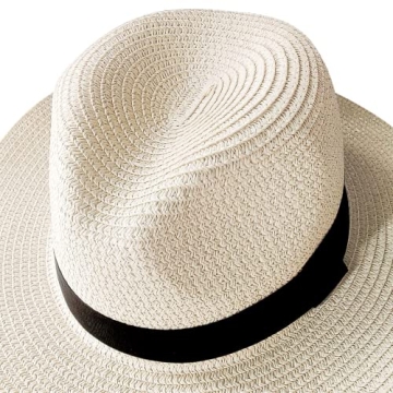 Women’s Wide Brim Straw Hat with Sun Protection