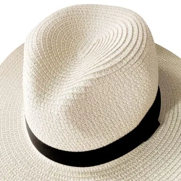 Women’s Wide Brim Straw Hat with Sun Protection