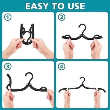 30 Portable Foldable Travel Hangers for Easy Organization