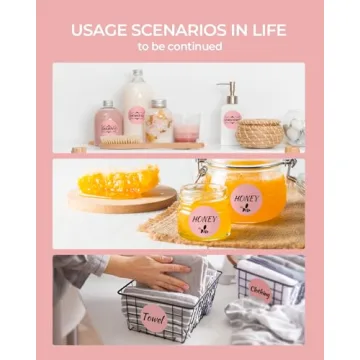 MUNBYN Pink Circle Thermal Sticker Labels 750 Sheets