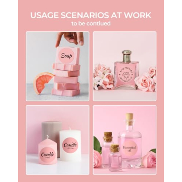 MUNBYN Pink Circle Thermal Sticker Labels 750 Sheets