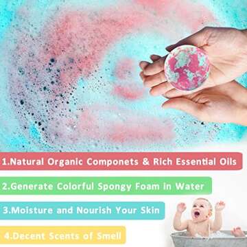 Unicorn Bath Bombs with Surprise Inside for Kids Girls, Kids Bath Bombs Girl Birthday Gifts for Kids Surprise Gifts for Girls, Bath Bombs Unicorns Gifts for Girls with Jewelry Toys Inside