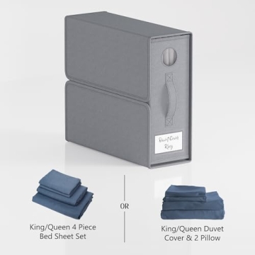 TRZZ Bed Sheet Organizers - Stylish Linen Storage Bins