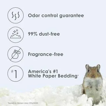 Kaytee Clean & Cozy White Paper Bedding, Made for Small Animals, 100 Liters, Pack of 2