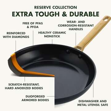 GreenPan Reserve Healthy Ceramic Nonstick Roasting Pan, 13" x 16", Black