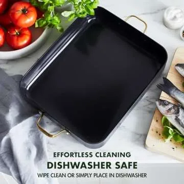GreenPan Reserve Healthy Ceramic Nonstick Roasting Pan, 13" x 16", Black
