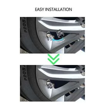 Sikawai Bling Valve Stem Caps for All Vehicle Types