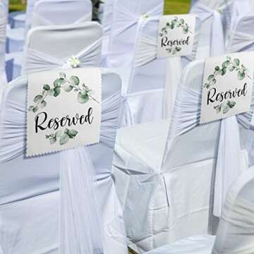 Buryeah Reserve Cloth White Reserved Seating Placeholder