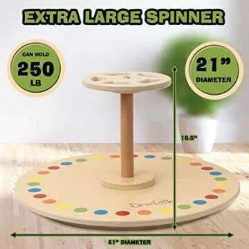 Wooden Spinner Seat - Classic Sit and Spin Toy for Kids