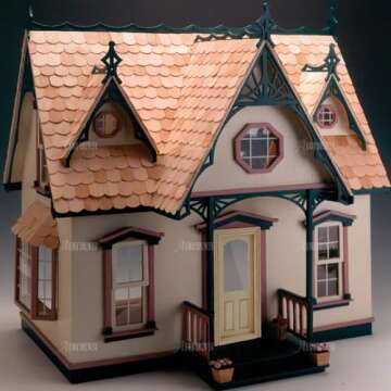 AUEAR, 1:12 Dollhouse Miniature Furniture Unpaint Wooden Doors for DIY Scene Doll Home Craft (2 Panel Style A)