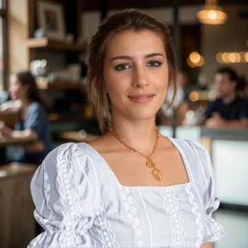 Chunky Heart Necklace 18K Gold Sun Pendant for Women