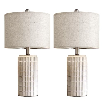 Set of 2 PoKat 23" Modern Ceramic Table Lamps