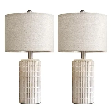 Set of 2 PoKat 23" Modern Ceramic Table Lamps