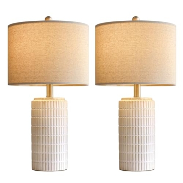 Set of 2 PoKat 23" Modern Ceramic Table Lamps