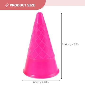 Toyvian Kids Beach Toys Ice Cream Cone Scoop Model Beach Play Toys Children Outdoor Play 5 Pieces (R...