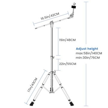 Adjustable Boom Cymbal Stand for Drummers and Musicians