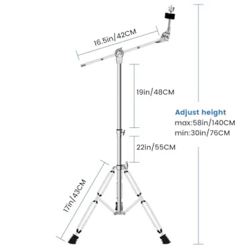 Adjustable Boom Cymbal Stand for Drummers and Musicians