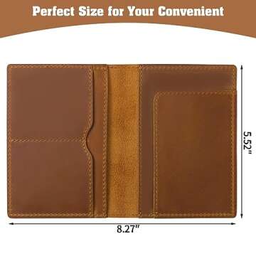 Luxury Jack&Chris Leather Passport Holder for Travel