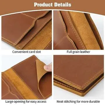 Luxury Jack&Chris Leather Passport Holder for Travel