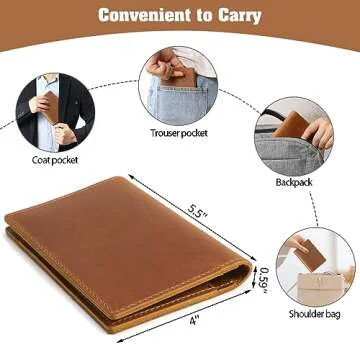 Luxury Jack&Chris Leather Passport Holder for Travel