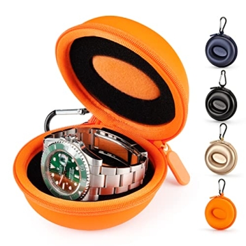HELMDY Watch Travel Case for Women: Portable Single Watch Box Organizer