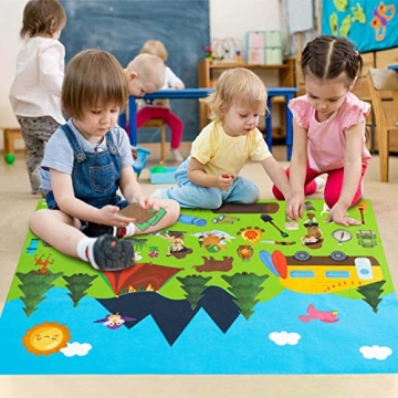 WATINC Camping Felt Board Story Set for Toddlers 46Pcs