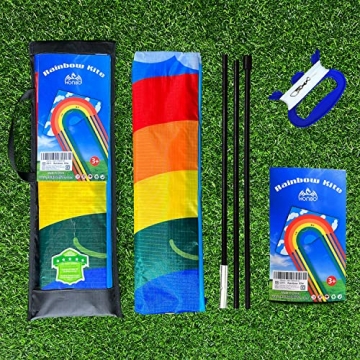 Huge Rainbow Delta 60" Kites - Fun & Easy to Fly for Kids