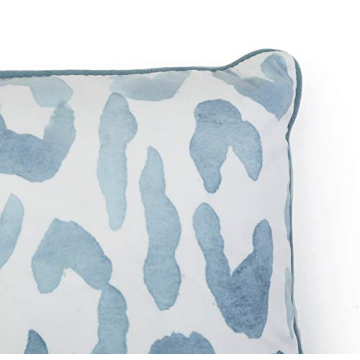 Thro by Marlo Lorenz Miron Cheetah Velvet Throw Pillow, 12" x 20", Teal