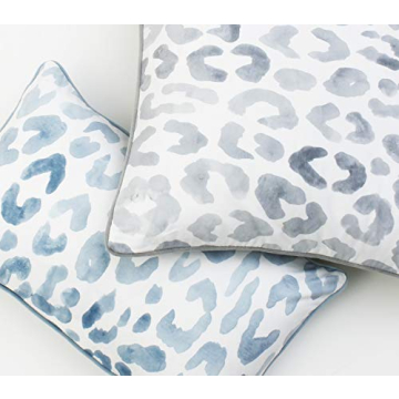 Thro by Marlo Lorenz Miron Cheetah Velvet Throw Pillow, 12" x 20", Teal