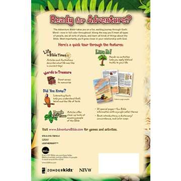 NIV, Adventure Bible, Leathersoft, Gray, Full Color Interior